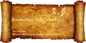 Konkolyi József névjegykártya